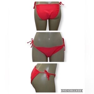 Tuti Size Large Red Side Ties Bikini Bottom. Made in Brazil. New No Tags